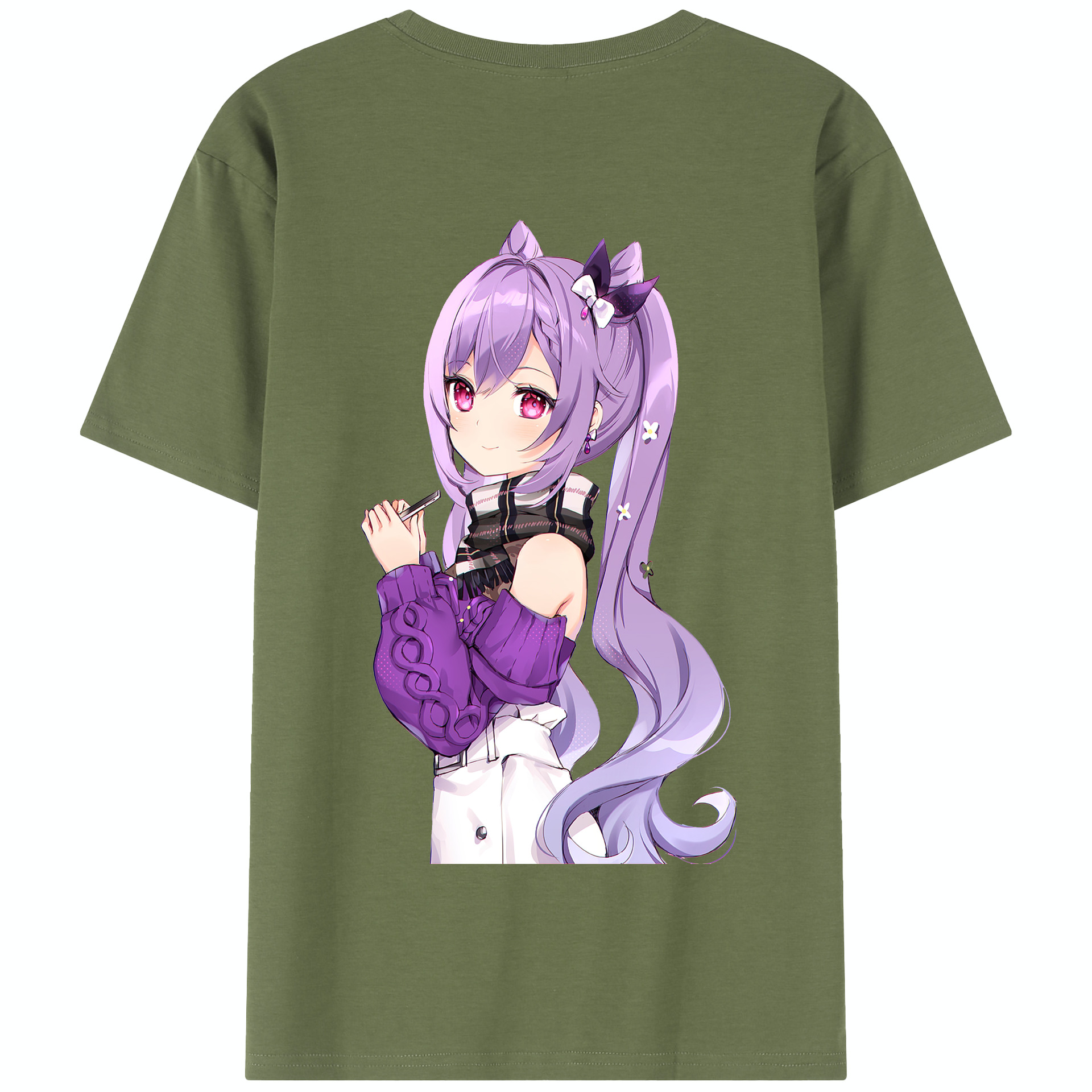 げんし神 刻晴 こくせい genshin Kokusei 綿100％半袖Tシャツ（背面プリント）